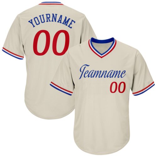 cream_0066 Custom Cream Red-Royal Authentic Throwback Rib-Knit Baseball Jersey Shirt
