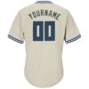 Custom Cream Hunter Green-Royal Authentic Throwback Rib-Knit Baseball Jersey Shirt