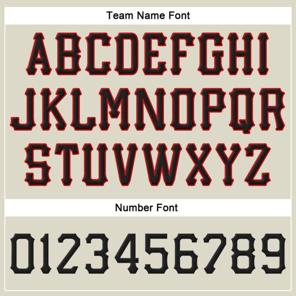 Custom Cream Black-Red Stitched Adjustable Snapback Hat