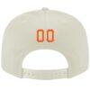 Custom Cream Orange-Black Stitched Adjustable Snapback Hat