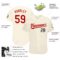Custom Cream Red-Black Authentic Baseball Jersey