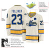 Custom Cream Royal-Gold Hockey Jersey