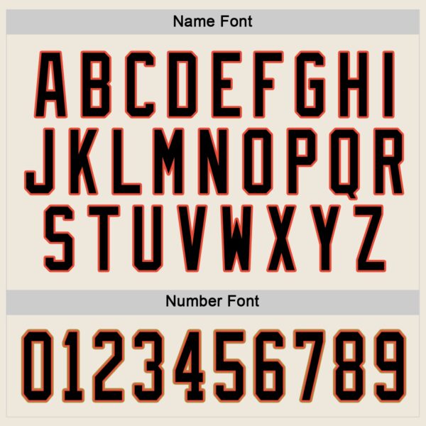 Custom Cream Black-Orange Hockey Jersey