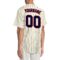 Custom Cream Navy Pinstripe Navy-Red Authentic Baseball Jersey