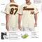 Custom Cream Black Orange-Old Gold Authentic Baseball Jersey