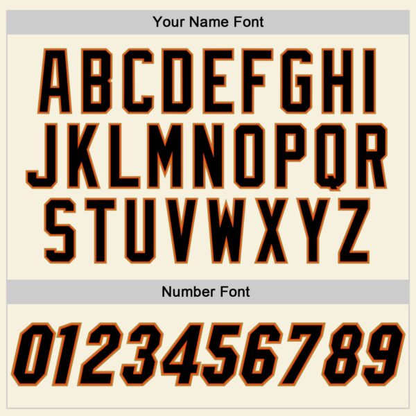 Custom Cream Black Orange-Old Gold Authentic Baseball Jersey