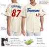 Custom Cream Red-Royal Authentic Baseball Jersey