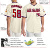 Custom Cream Red-Royal Authentic Baseball Jersey
