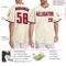 Custom Cream Red-Royal Authentic Baseball Jersey