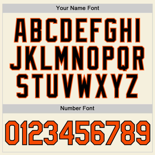 Custom Cream Orange Black-Old Gold Authentic Baseball Jersey