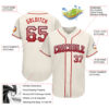 Custom Cream Red-Navy Authentic Drift Fashion Baseball Jersey