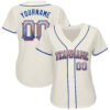 Custom Cream Royal-Orange Authentic Drift Fashion Baseball Jersey