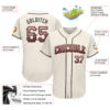 Custom Cream Black-Red Authentic Drift Fashion Baseball Jersey
