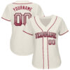 Custom Cream Crimson-Black Authentic Drift Fashion Baseball Jersey