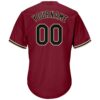 Custom Crimson Black-City Cream Authentic Throwback Rib-Knit Baseball Jersey Shirt
