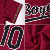 Custom Crimson Black-City Cream Authentic Throwback Rib-Knit Baseball Jersey Shirt