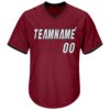 Custom Crimson White-Black Authentic Throwback Rib-Knit Baseball Jersey Shirt