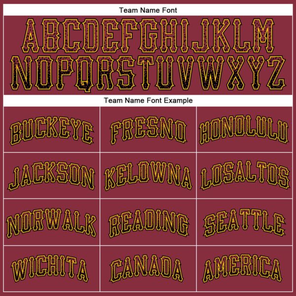 Custom Crimson Black-Gold Authentic Drift Fashion Baseball Jersey