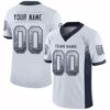 Custom White Navy-Gray Drift Fashion Football Jersey