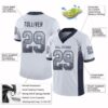 Custom White Navy-Gray Drift Fashion Football Jersey