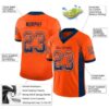 Custom Orange Navy-White Drift Fashion Football Jersey