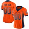 Custom Orange Navy-White Drift Fashion Football Jersey