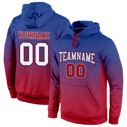 fade_jersey_0002 Custom Stitched Royal White-Red Fade Fashion Sports Pullover Sweatshirt Hoodie
