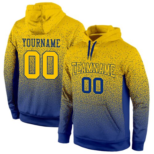 fade_jersey_0009 Custom Stitched Royal Gold Fade Fashion Sports Pullover Sweatshirt Hoodie