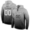 Custom Stitched Gray White-Black Fade Fashion Sports Pullover Sweatshirt Hoodie