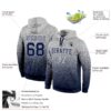 Custom Stitched Gray Navy Fade Fashion Sports Pullover Sweatshirt Hoodie