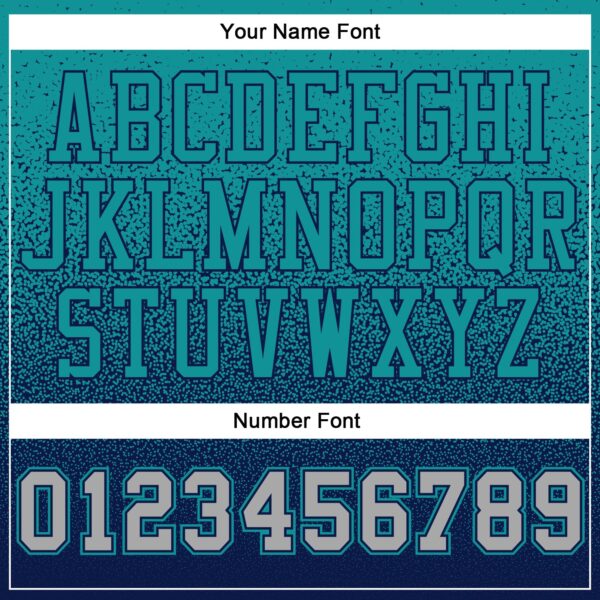 Custom Stitched Aqua Gray-Navy Fade Fashion Sports Pullover Sweatshirt Hoodie