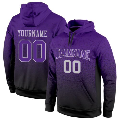fade_jersey_0019 Custom Stitched Black Purple-Gray Fade Fashion Sports Pullover Sweatshirt Hoodie