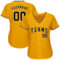 Custom Gold Black-White Authentic Baseball Jersey