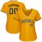 Custom Gold Black-White Authentic Baseball Jersey