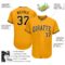 Custom Gold Black-White Authentic Baseball Jersey