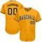 Custom Gold Black-White Authentic Baseball Jersey