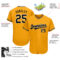 Custom Gold Black-White Authentic Baseball Jersey