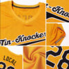 Custom Gold Black-White Authentic Baseball Jersey