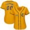 Custom Gold Black-White Authentic Baseball Jersey