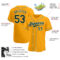 Custom Gold Green-White Authentic Baseball Jersey