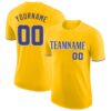 Custom Gold Purple-White Performance T-Shirt