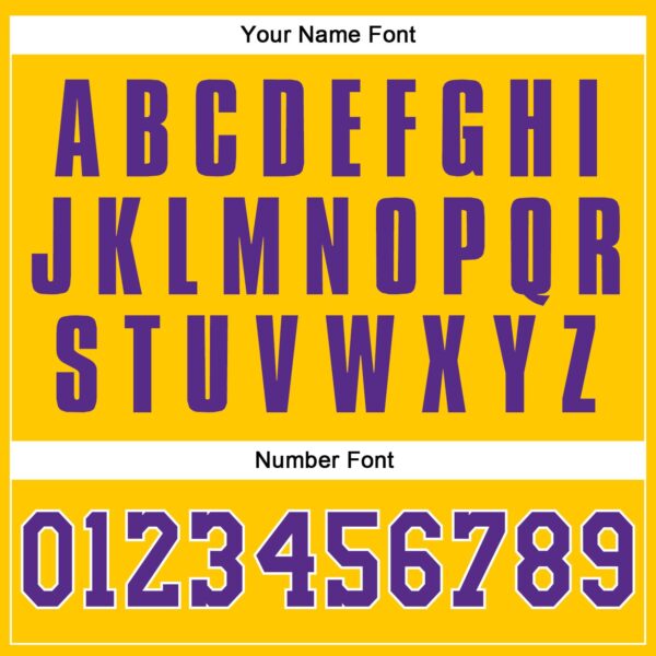 Custom Gold Purple-White Authentic Baseball Jersey