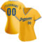 Custom Gold Royal-White Authentic Baseball Jersey