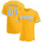 Custom Gold Light Blue-White Authentic Baseball Jersey