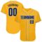 Custom Gold Navy-Light Blue Authentic Baseball Jersey