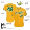 Custom Gold Kelly Green-White Authentic Baseball Jersey