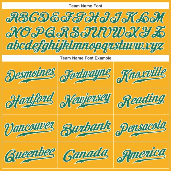 Custom Gold Kelly Green-White Authentic Baseball Jersey