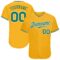 Custom Gold Kelly Green-White Authentic Baseball Jersey