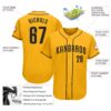 Custom Gold Black Authentic Baseball Jersey