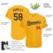 Custom Gold Black-Red Authentic Baseball Jersey